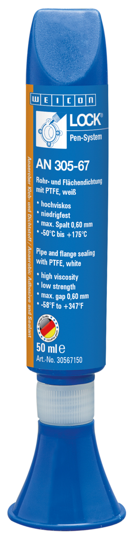 WEICONLOCK® AN 305-67 Boru ve Flanş Sızdırmazlık Malzemesi | PTFE ile, düşük viskozite