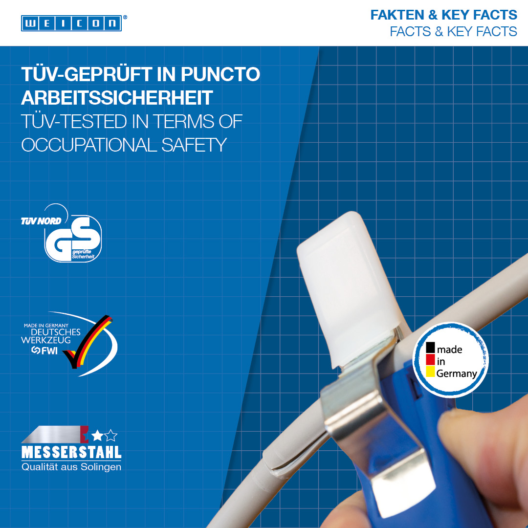 Kablo Soyucu No. 4-28 H | 2 bileşenli ve fiberglas takviyeli plastik saplı I kanca uçlu ve koruyucu kapaklı I çalışma aralığı 4 - 28 mm Ø