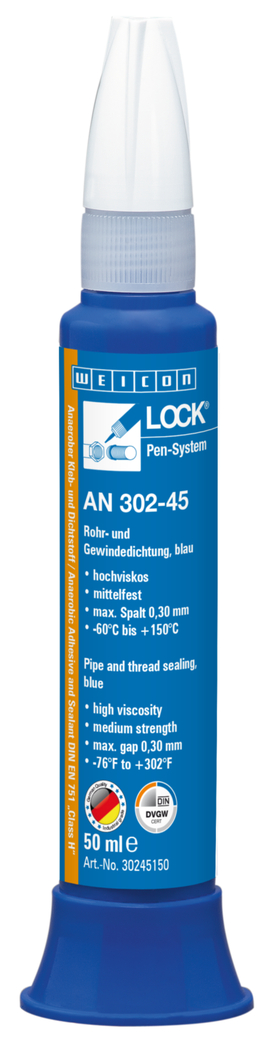 WEICONLOCK® AN 302-45 Boru ve Dişli Sızdırmazlık Malzemesi | Orta mukavemetli, DVGW onaylı