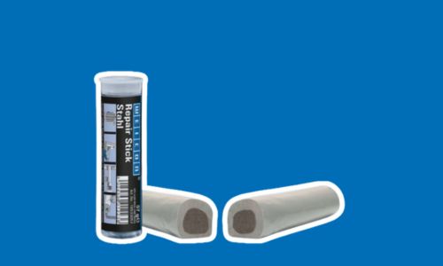 Mavi arka plan üzerinde tamir macunu