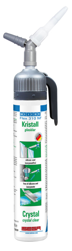 Flex 310 M® Kristal | elastic adhesive based on MS-Polymer in Presspack packaging for fatigue-free working