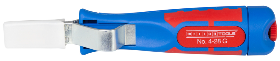 Kablo Soyucu No. 4-28 G | 2 bileşenli ve fiberglas takviyeli plastik sap I düz bıçak ve koruyucu kapak dahil I çalışma aralığı 4 - 28 mm Ø