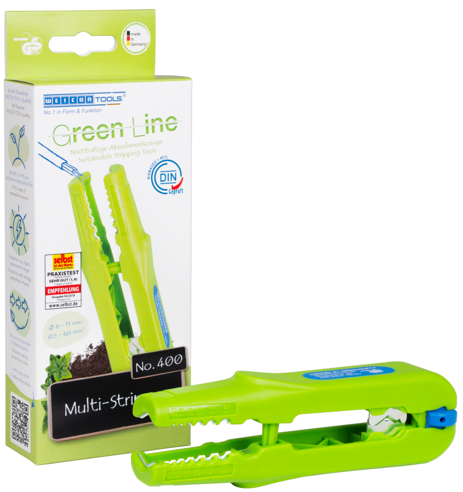 Multi Soyucu No. 400 Green Line | Sürdürülebilir sıyırma aleti I çok fonksiyonlu sıyırıcı, çalışma aralığı: sıyırma 0,5 - 6,0 mm² I kaplama 8 - 13 mm Ø I 4