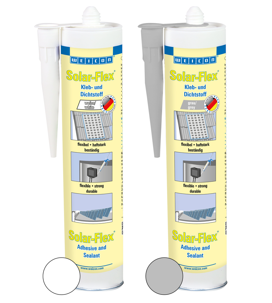 Solar-Flex® | weather-resistant adhesive and sealant for the solar sector, based on MS-Polymer
