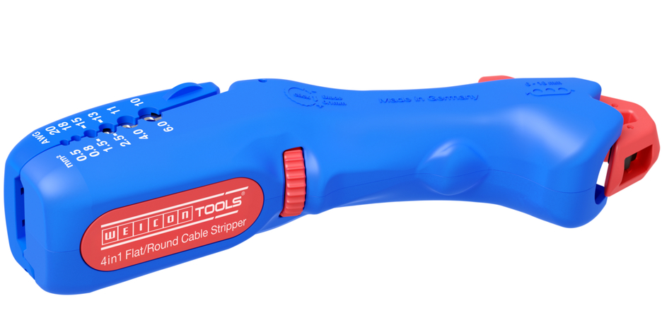 Düz ve Yuvarlak Kablo Soyucu | Genişliği 18 mm'ye kadar olan tüm standart yassı kablolar ve çapı 6-13 mm olan tüm standart yuvarlak kablolar için