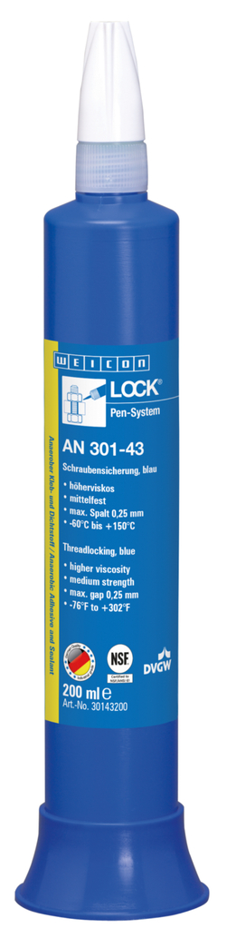 WEICONLOCK® AN 301-43 Cıvata Sabitleyici | Orta mukavemetli, içme suyu onaylı