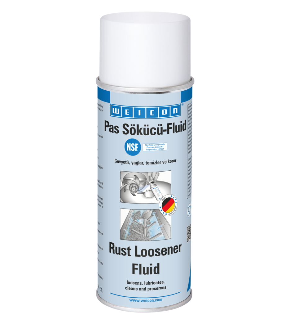 Pas Sökücü Fluid | Gıda sektörü için NSF H1 onaylı pas sökücü ve bakım yağı