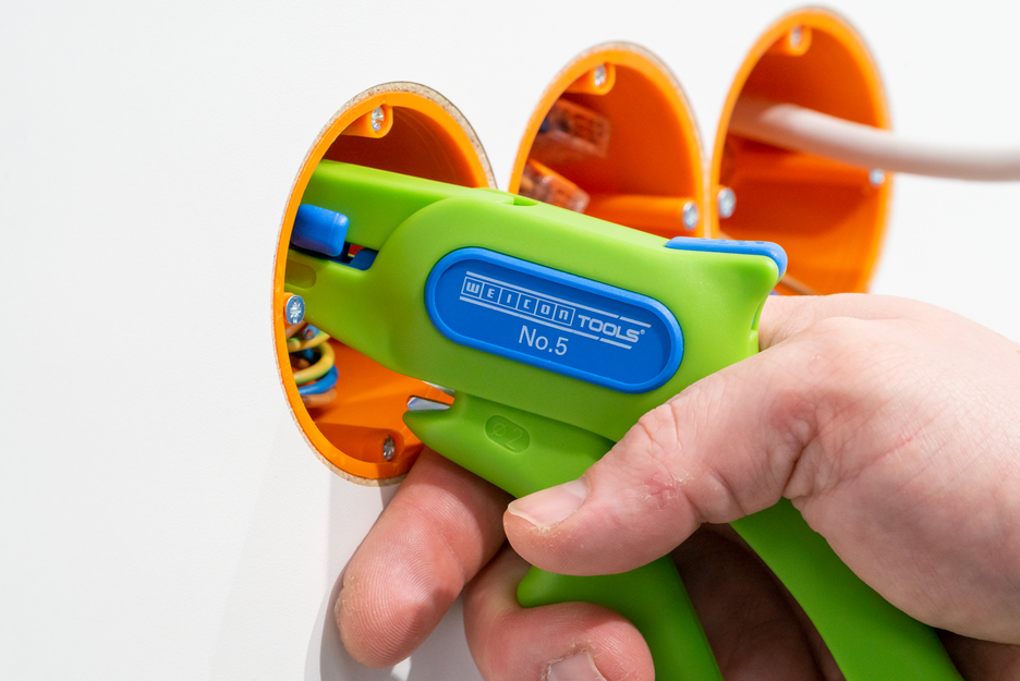 Kablo Soyucu No. 5 Green Line | Tüm yaygın çok telli ve tek telli iletkenler için sürdürülebilir sıyırma aleti I, çalışma aralığı 0,2 - 6,0 mm²