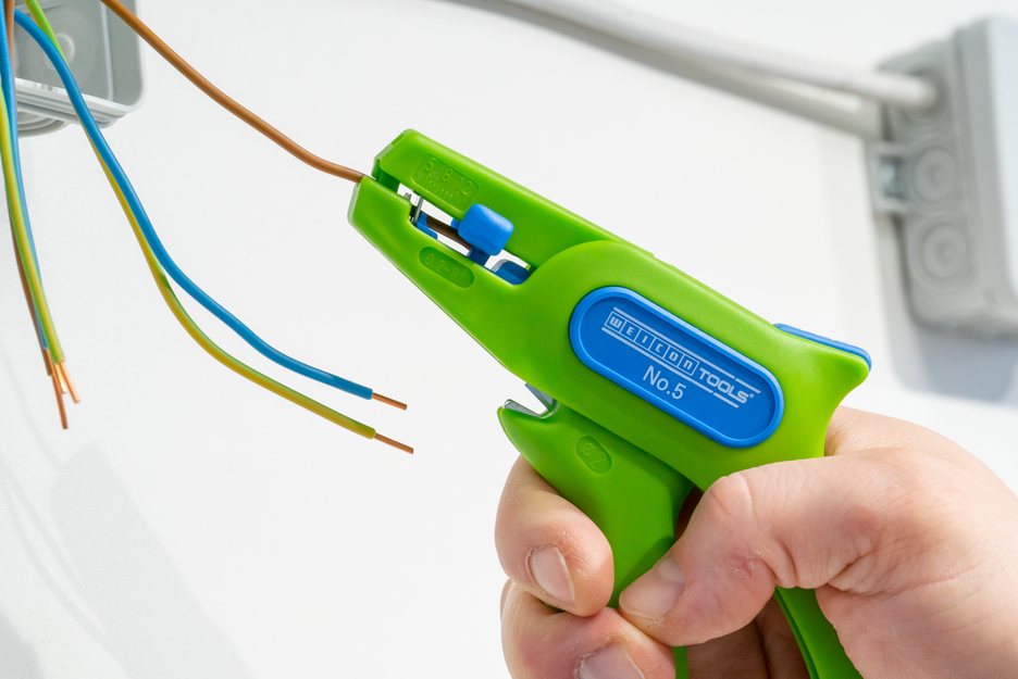 Kablo Soyucu No. 5 Green Line | Tüm yaygın çok telli ve tek telli iletkenler için sürdürülebilir sıyırma aleti I, çalışma aralığı 0,2 - 6,0 mm²