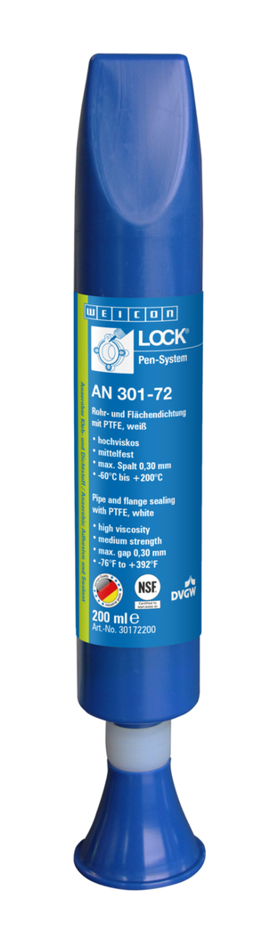 WEICONLOCK® AN 301-72 Boru ve Flanş Sızdırmazlık Malzemesi | PTFE ile, orta mukavemetli, yüksek sıcaklığa dayanıklı WEICONLOCK® AN 301-72 Boru ve Flanş Sızdırmazlık Malzemesi | PTFE ile, orta mukavemetli, yüksek sıcaklığa dayanıklı