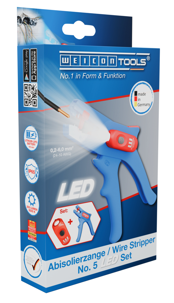 LED Lambalı Kablo Sıyırıcı No.5 Seti
