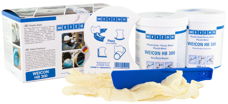 WEICON HB 300 | Onarım ve kalıplama için yüksek sıcaklığa dayanıklı epoksi reçine sistemi