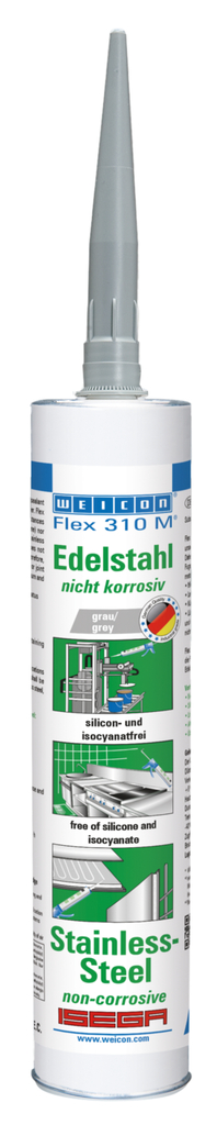 Flex 310 M® Paslanmaz Çelik | adhesive and sealant with high initial strength and metallic look, based on MS-Polymer