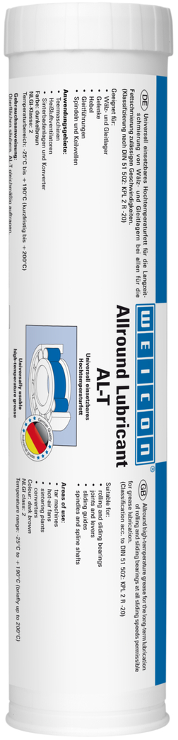 AL-T Yüksek Performanslı Gres | Yüksek sıcaklık gresi 190°C