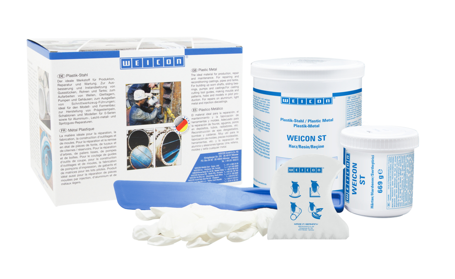 WEICON ST | metallic-filled epoxy resin system for repairs and moulding