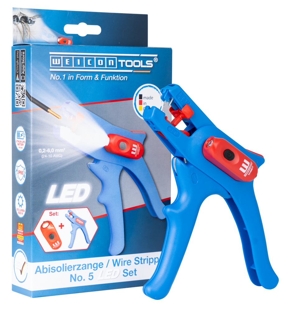LED Lambalı Kablo Sıyırıcı No.5 Seti