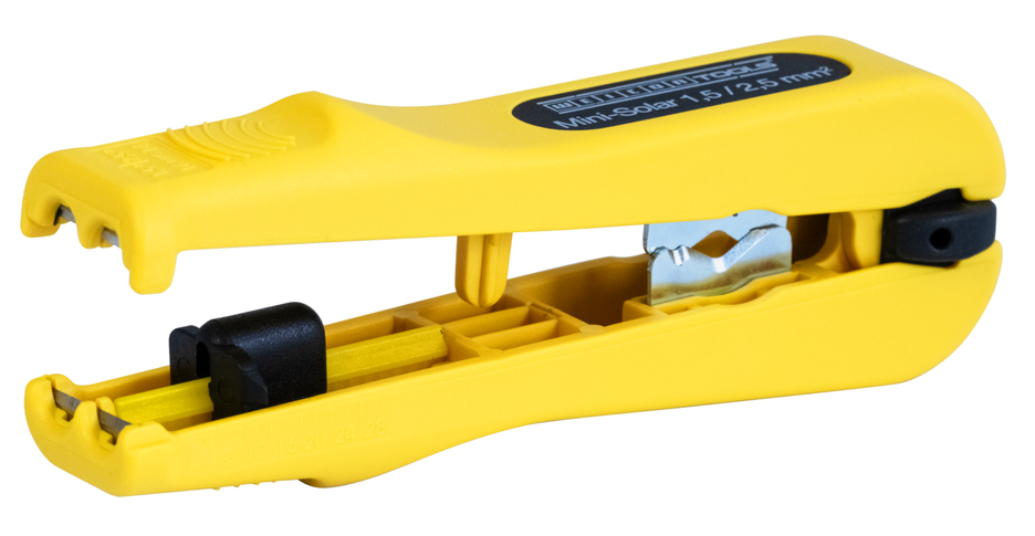 Mini-Solar 1,5/2,5 mm² | Kesiti 1,5 & 2,5 mm² olan yaygın fotovoltaik kabloları sıyırmak ve soymak için