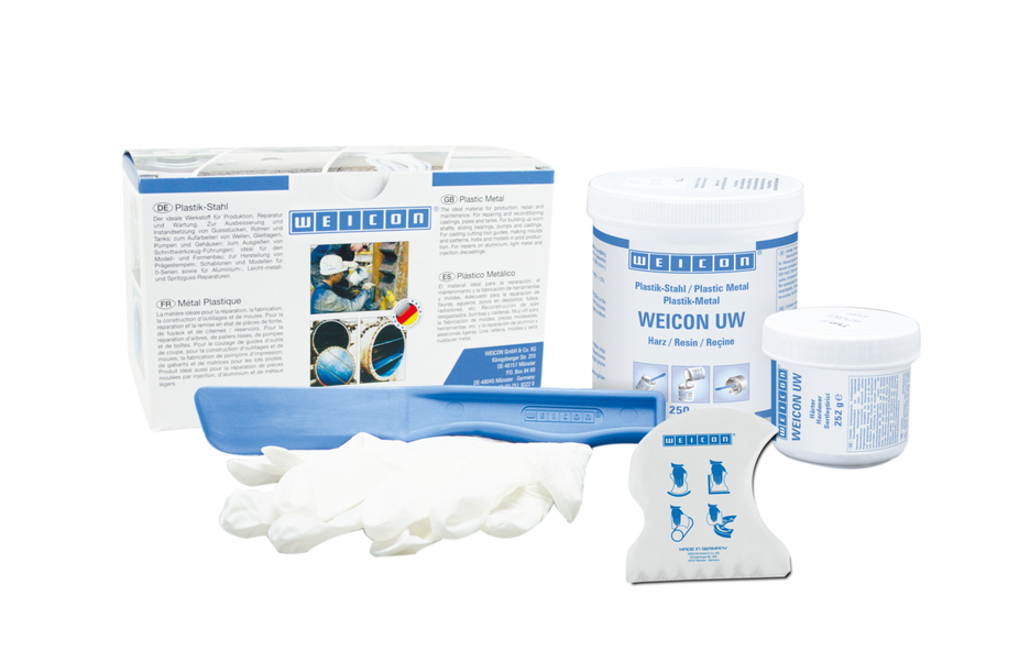 WEICON UW | Islak yüzeylerde onarım ve kalıplama için mineral dolgulu epoksi reçine sistemi