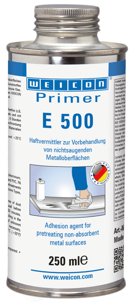 Primer E 500 | Emici olmayan metal yüzeyler için, özellikle silikonlar için bağlayıcı madde Primer E 500 | Emici olmayan metal yüzeyler için, özellikle silikonlar için bağlayıcı madde