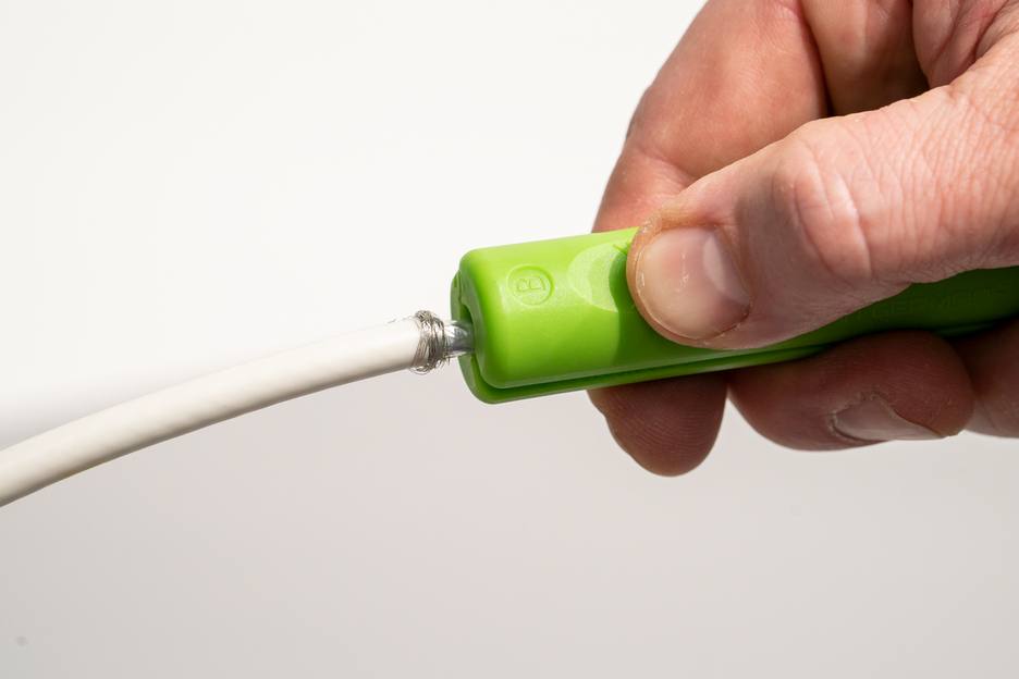 Coax Soyucu No. 2 Green Line | Koaksiyel kabloları soymak ve sıyırmak için sürdürülebilir sıyırma aleti I Çalışma aralığı 4,8 - 7,5 mm Ø