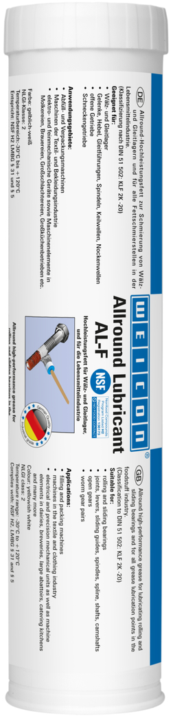 AL-F Yüksek Performanslı Gres | Gıdaya uygun çok amaçlı gres