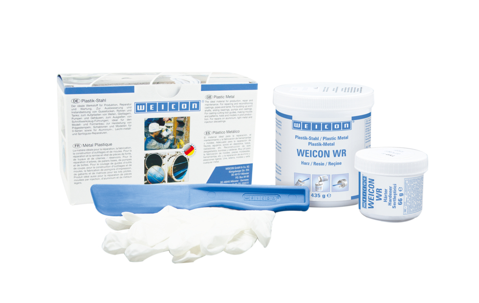 WEICON WR | Döküm ve boşluk telafisi için çelik dolgulu sıvı epoksi reçine sistemi