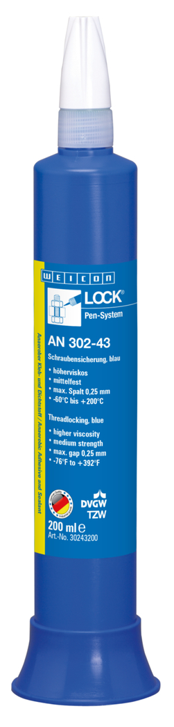 WEICONLOCK® AN 302-43 Cıvata Sabitleyici | Orta mukavemetli, daha yüksek viskoziteli, içme suyu onaylı