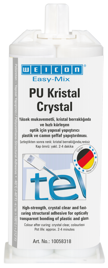 Easy-Mix PU Kristal Poliüretan Yapıştırıcı | Poliüretan yapıştırıcı, kristal berraklığında