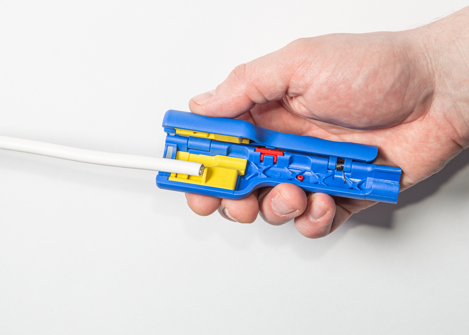 Coax Soyucu No.1 F Plus - F sıkıştırma konnektörleri için | Koaksiyel kabloları soymak ve sıyırmak için