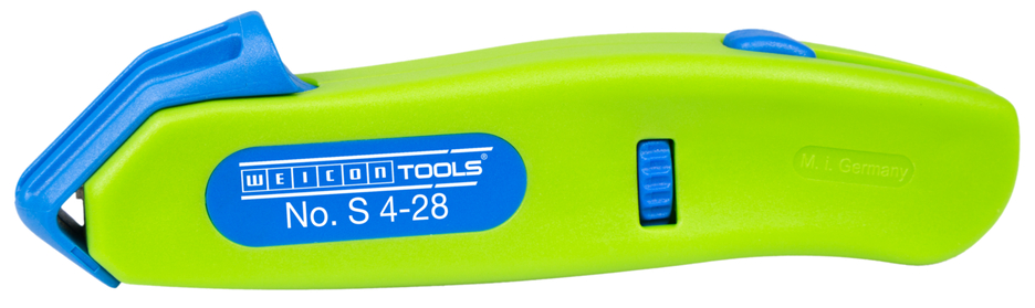 Kablo Soyucu No. S 4-28 Green Line | Sürdürülebilir sıyırma aleti, geri çekilebilir kanca bıçaklı, çalışma aralığı 4 - 28 mm Ø
