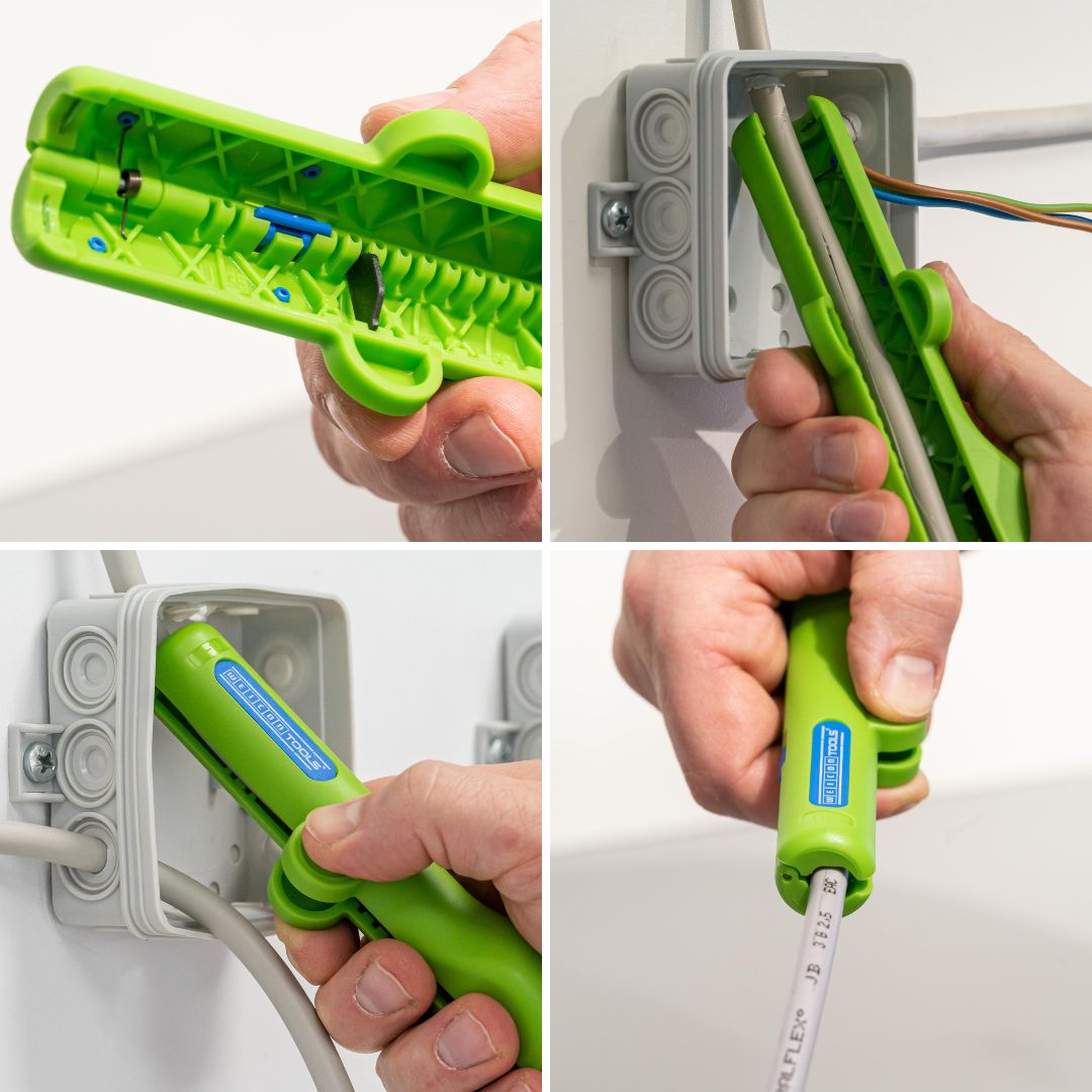 Yuvarlak Kablo Sıyırıcı No. 13 Green Line | Sustainable stripping tool I for stripping all common round cables I working range 6,0 - 13,0 mm Ø