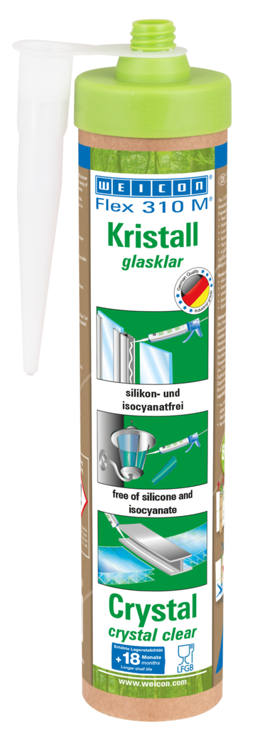 Flex 310 M® Kristal MS-Polimer | Çok yönlü kullanım için MS polimer bazlı elastik yapıştırıcı