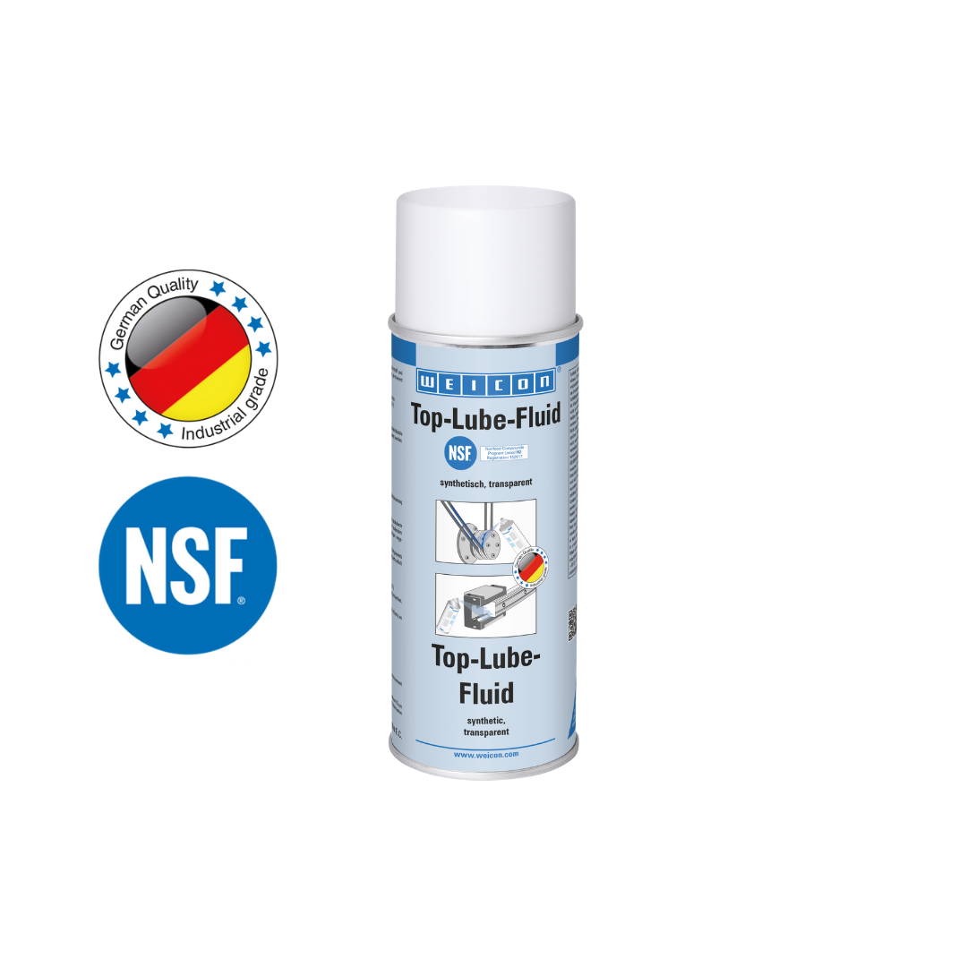 Top-Lub-Fluid | Gıda sektörü için NSF H2 onaylı, sentetik yapıştırıcı yağlayıcı