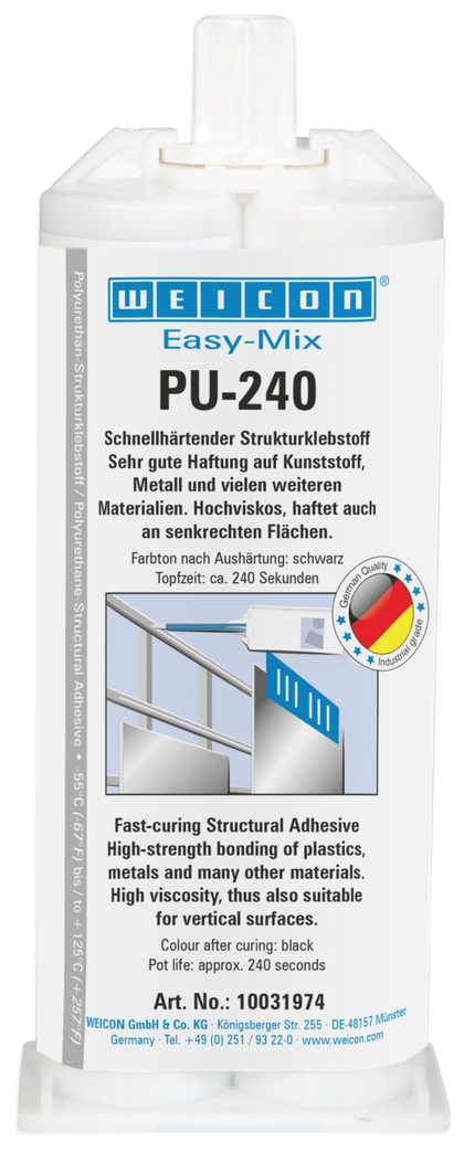 Easy-Mix PU-240 Poliüretan Yapıştırıcı | Poliüretan yapıştırıcı, yüksek mukavemetli, kap ömrü yaklaşık 240 saniye