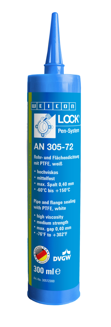 WEICONLOCK® AN 305-72 Boru ve Flanş Sızdırmazlık Malzemesi | PTFE'li, orta mukavemetli, içme suyu onaylı WEICONLOCK® AN 305-72 Boru ve Flanş Sızdırmazlık Malzemesi | PTFE'li, orta mukavemetli, içme suyu onaylı