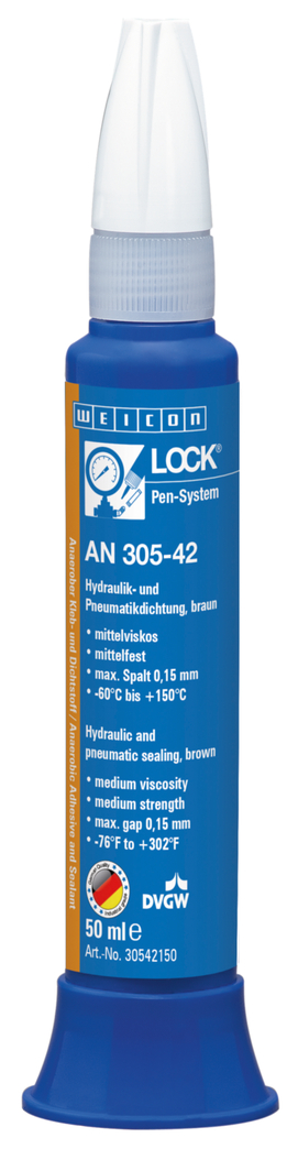 WEICONLOCK® AN 305-42 Hidrolik ve Pnömatik Sızdırmazlık Malzemesi | DVGW onaylı, orta mukavemet