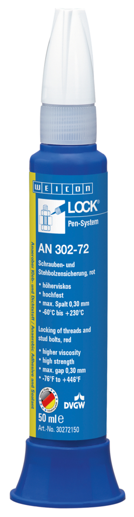 WEICONLOCK® AN 302-72 Cıvata ve Dişli Sabitleyici | Yüksek mukavemet, daha yüksek viskozite, içme suyu onaylı