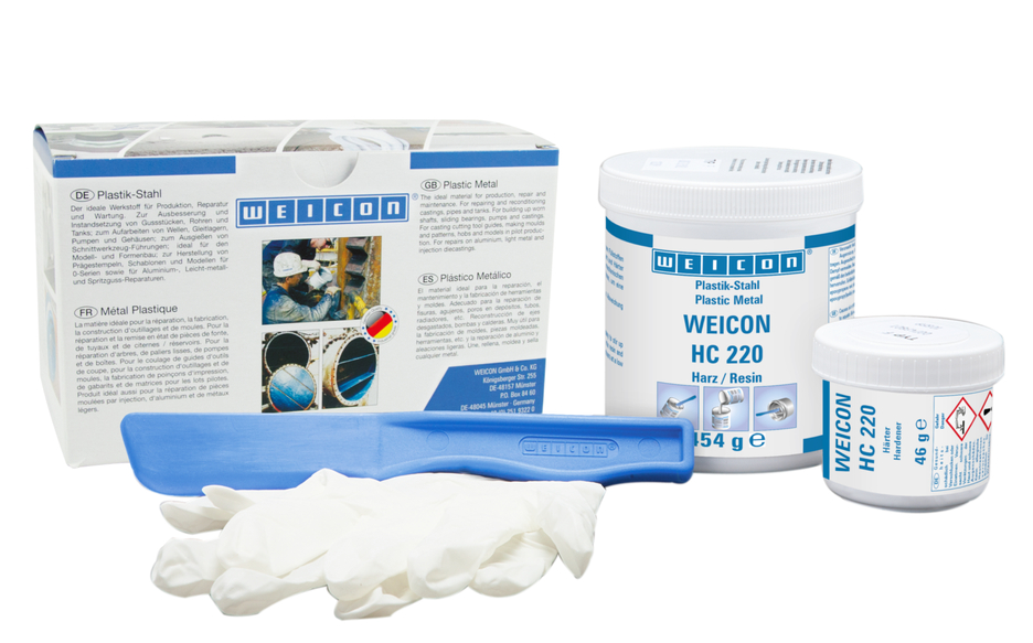 WEICON Seramik HC 220 | Aşınma koruma kaplaması için, seramik dolgulu, yüksek sıcaklığa dayanıklı epoksi reçine sistemi
