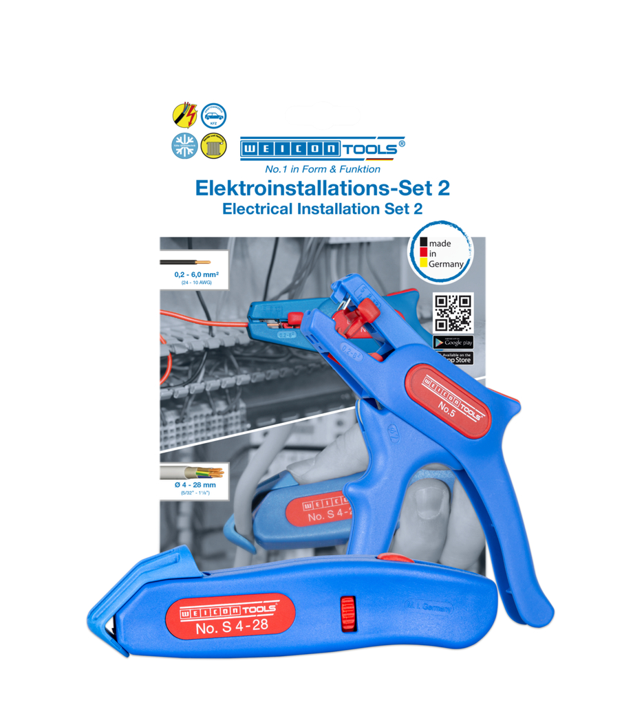 Elektrik Tesisatı Seti 2 | 2-piece stripping set incl. wire stripper and cable knife