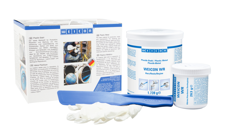 WEICON WR | Döküm ve boşluk telafisi için çelik dolgulu sıvı epoksi reçine sistemi