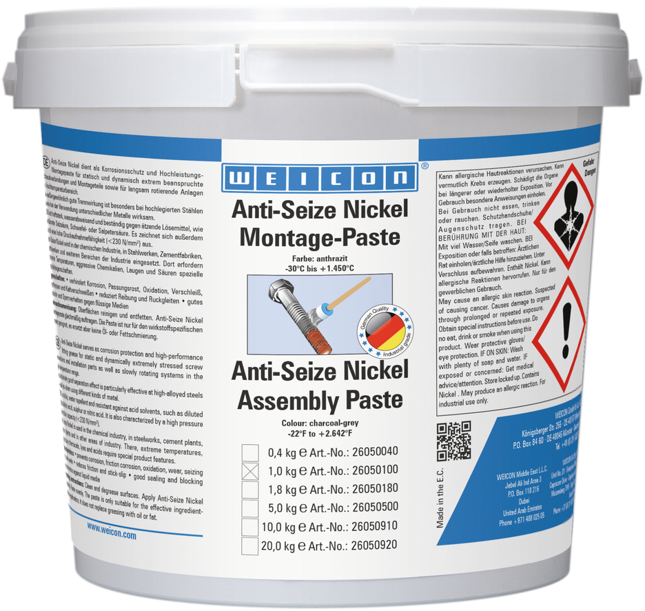 Anti-Seize Nikel Montaj Macunu | lubricant and release agent paste, high-temperature-resistant