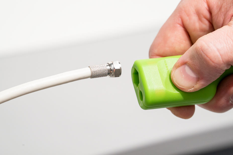 Coax Soyucu No 1 F Plus Green Line - F Vidalı Konnektörler için | Koaksiyel kabloları soymak ve sıyırmak için sürdürülebilir sıyırma aleti