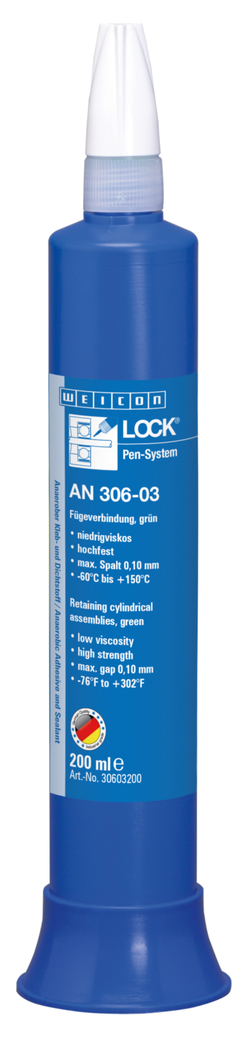 WEICONLOCK® AN 306-03 | Rulmanlar, miller ve burçlar için, yüksek mukavemet, düşük viskozite