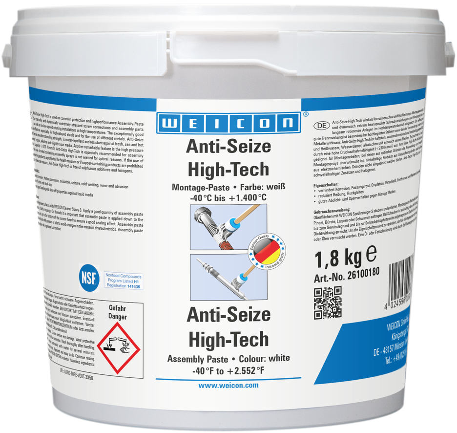 Anti-Seize „High-Tech“ Montaj Macunu | metal-free lubricant and release agent paste