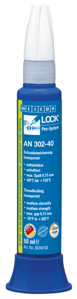 WEICONLOCK® AN 302-40 Cıvata Sabitleyici | Orta mukavemet, DVGW onaylı