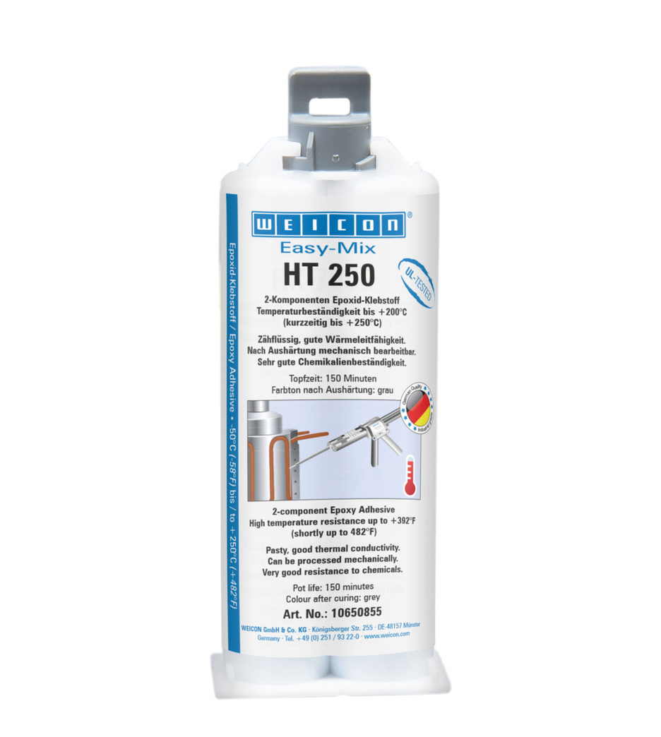 Easy-Mix HT 250 Epoksi-Yapıştırıcı | 250 °C'ye kadar yüksek sıcaklıklara dayanıklı epoksi yapıştırıcı