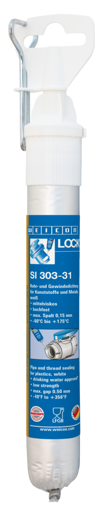 WEICONLOCK® SI 303-31 Boru ve Dişli Sızdırmazlık Malzemesi | Düşük mukavemet, yüksek viskozite, ISEGA sertifikalı
