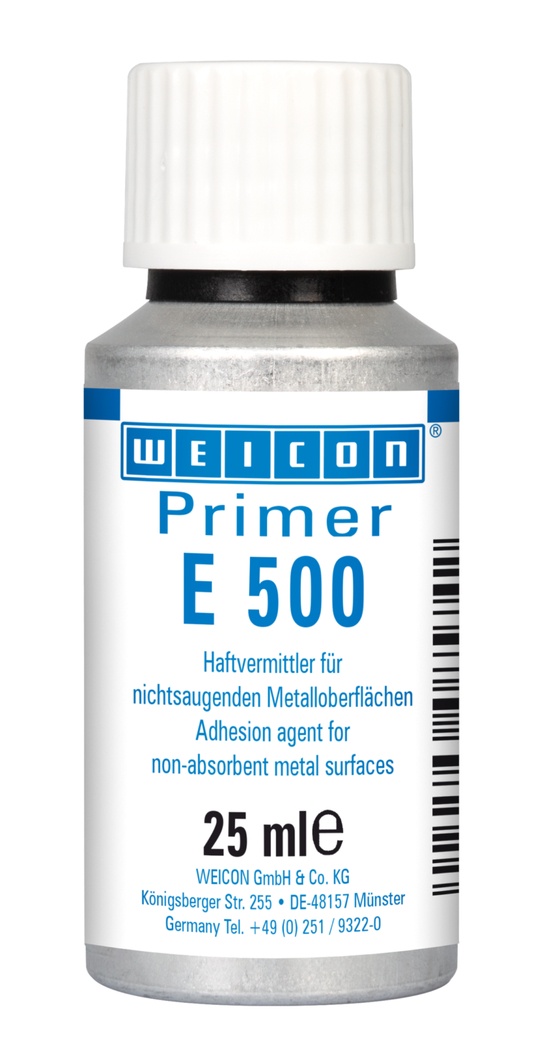 Primer E 500 | Emici olmayan metal yüzeyler için, özellikle silikonlar için bağlayıcı madde Primer E 500 | Emici olmayan metal yüzeyler için, özellikle silikonlar için bağlayıcı madde