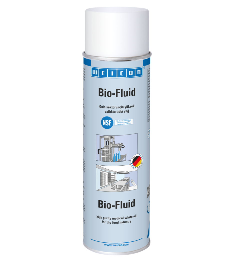 Bio-Fluid-Sprey | Gıda sektörü için NSF H1 onaylı yağlama ve bakım yağı