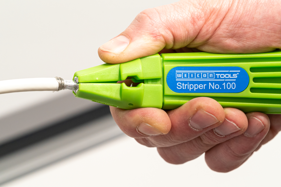 Kablo Soyucu No. 100 Green Line | Sürdürülebilir sıyırma aleti I çok fonksiyonlu sıyırıcı, çalışma aralığı 0,5 - 16 mm² / 4 - 13 mm Ø